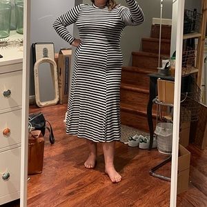 Who What Wear black and white knit dress